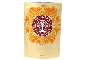 Sacco di caffè con cerniera Stand Up Kraft Paper With Vlave