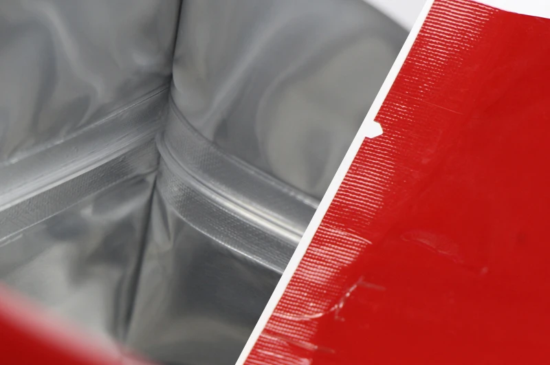 Lamina di alluminio rossa Stand Up Zipper Bags Red Aluminum Foil Stand Up Zipper Bags