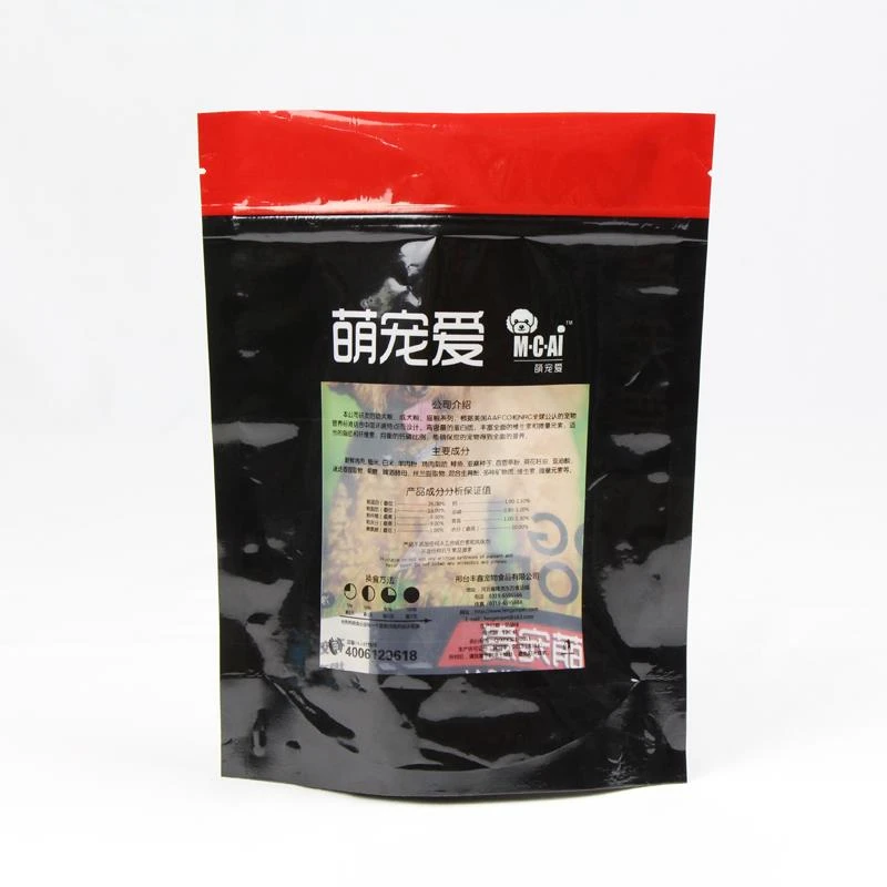 Stand up alimenti per cani con finestra Stand Up Dog Food Packaging With Window
