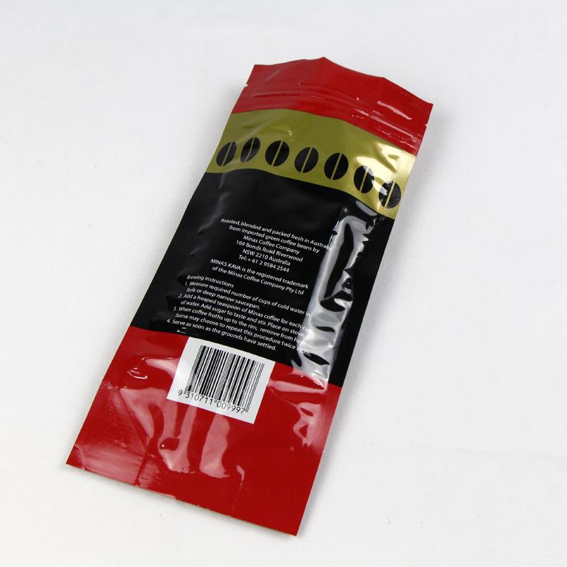 Astuccio da imballaggio in alluminio con cerniera per caffè Aluminum Foil Zipper Coffee Packaging Pouch