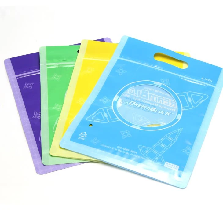 Stand Up Plastic Snack Pouch con finestra