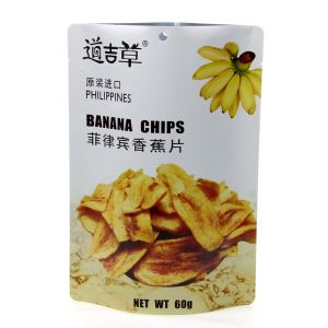 Stand Up Sacchetto di imballaggio in lamina di alluminio per chip di banana