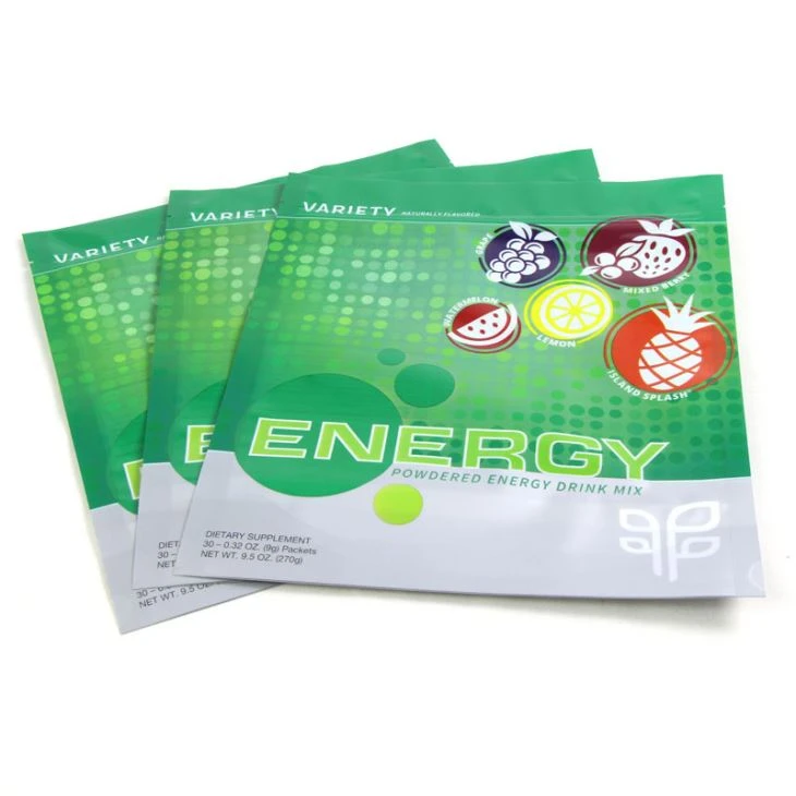 Multicolor Printing Plastic Stand Up Powdered Packaging Bag Custom