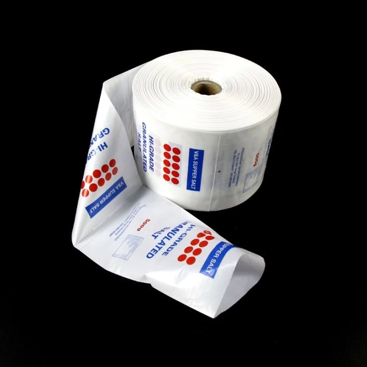 Sacchetti di imballaggio automatico in PE bianco in rotolo con forato
