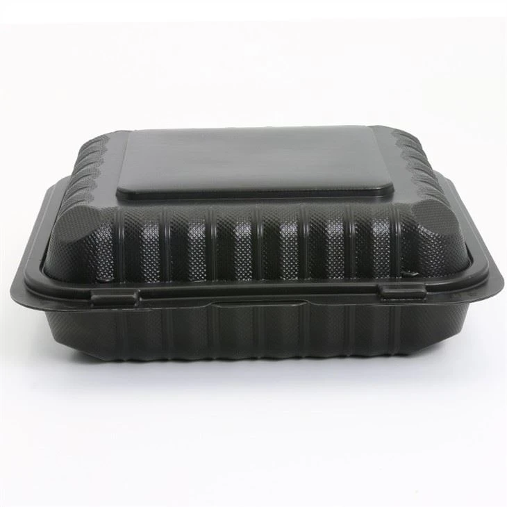 High Quality Microwavable 9x9x3inch Take Away Reusable Food Storage Bento Box Disposable Meal Prep Food Containers