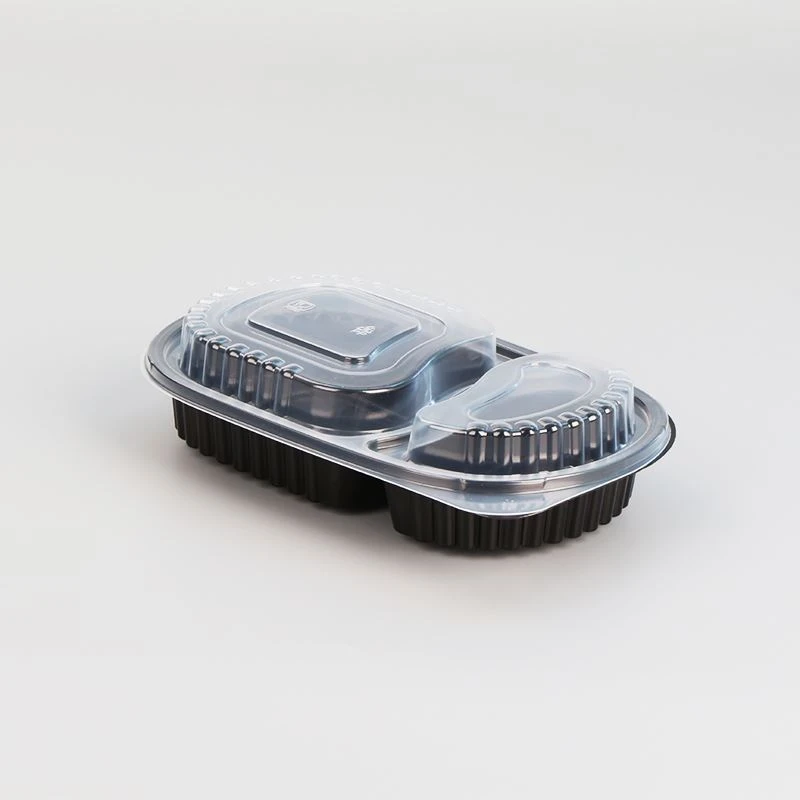 contenitore per alimenti a 3 scomparti biodegradabile per microonde 9x9x3 sen...