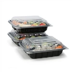 Microwavable Deli Cibo Da Asporto Contenitori In Polipropilene Scatole Togo Effettuare Hamburger Contenitori Per Alimenti Con Coperchio Incernierato