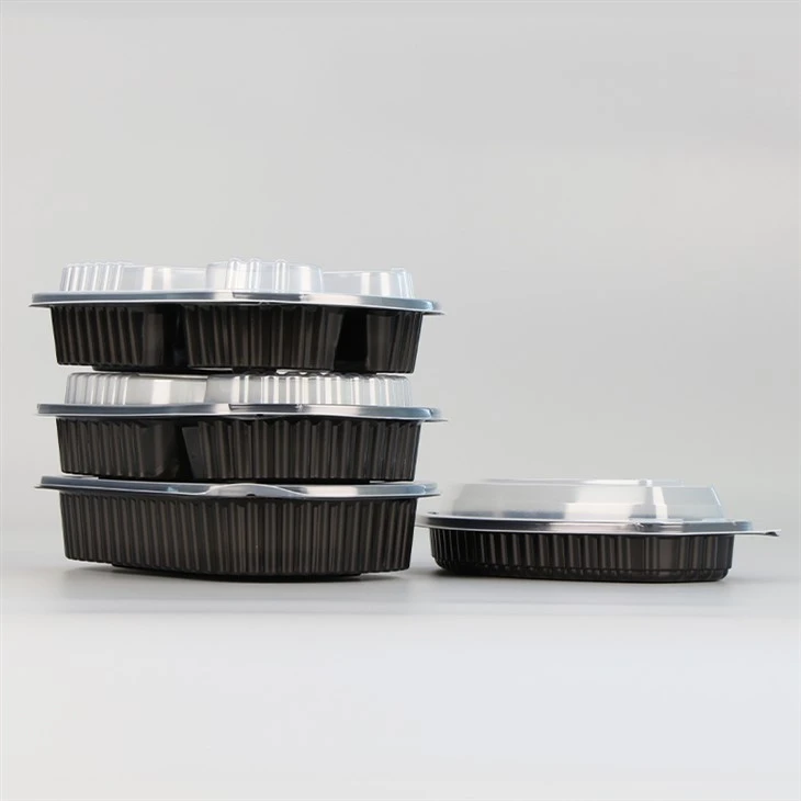 Contenitore per la preparazione dei pasti in plastica a 3 scomparti