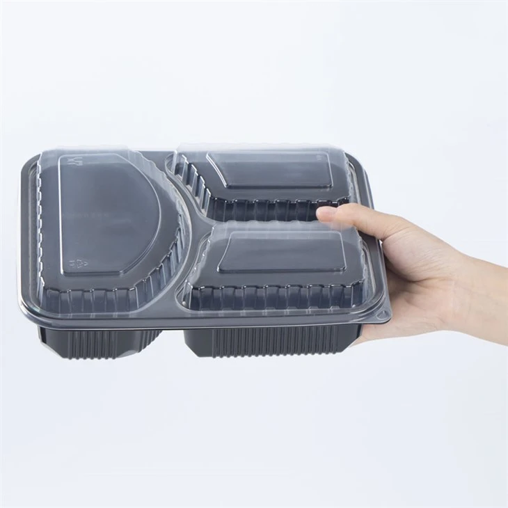 Contenitori per alimenti a conchiglia in plastica nera