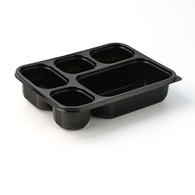 Contenitori per la preparazione dei pasti trasparenti in plastica nera