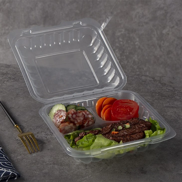 Contenitori per il pranzo in plastica trasparente Bento Box usa e getta