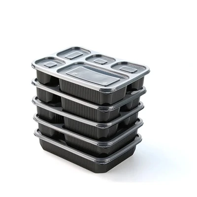 Campione gratuito di pranzo nero per ristorante Bento Box, contenitore per al...