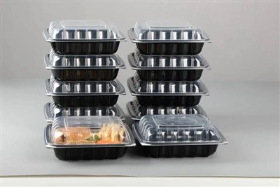 Contenitori per alimenti a 3 scomparti adatti al microonde