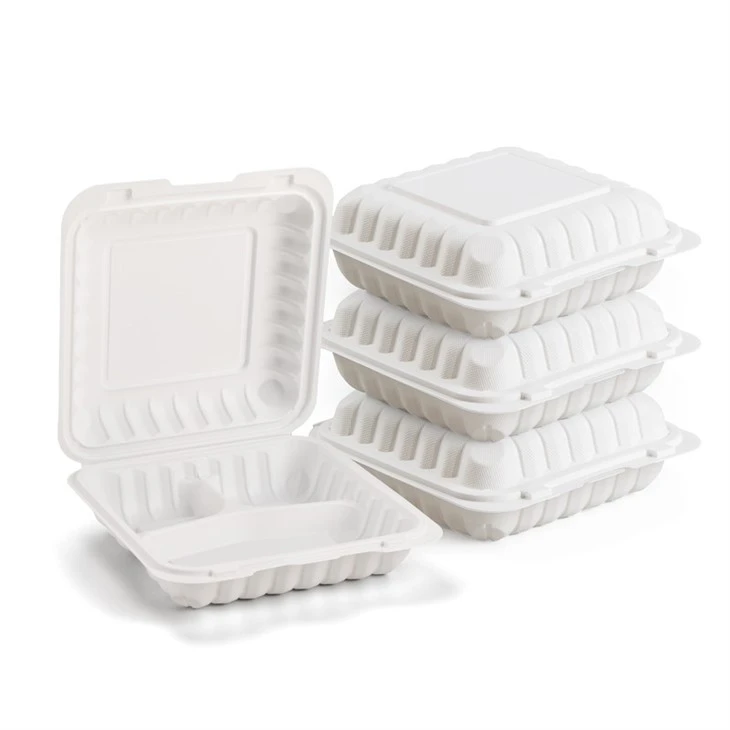 White Clamshell Food Containers