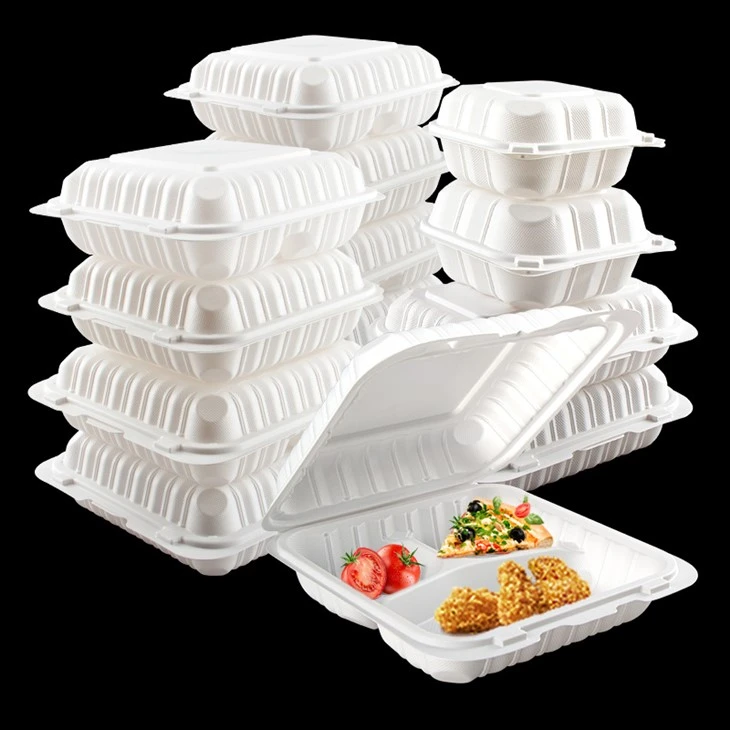 Contenitore da asporto Bento Box monouso bianco