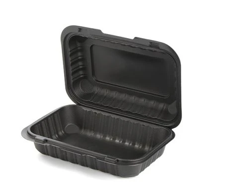 Scatola per alimenti in bianco e nero da 9x6 pollici