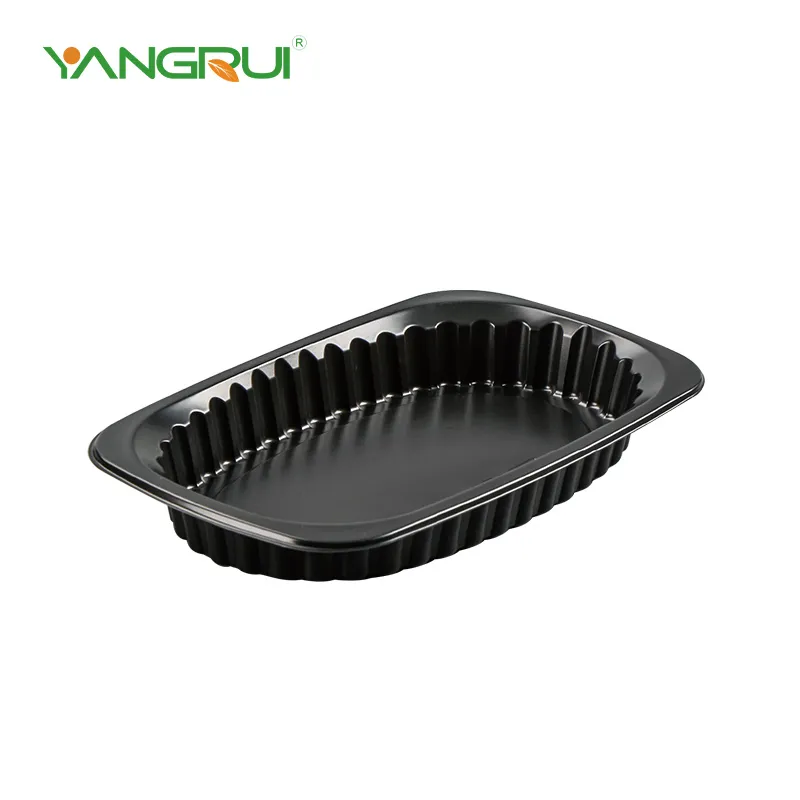 Vassoi di cibo in plastica nera