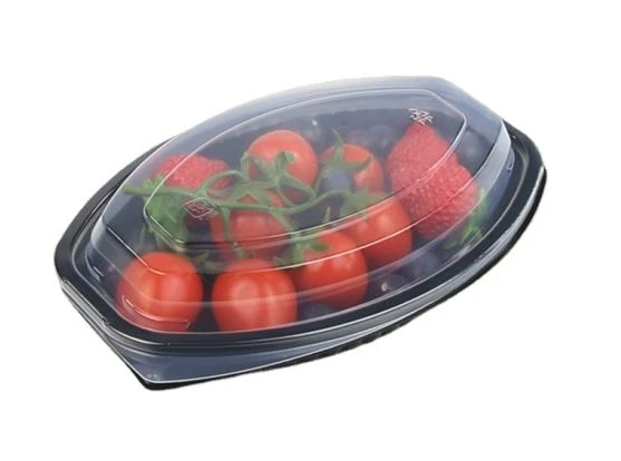Contenitori per alimenti ovali in plastica PP con coperchio