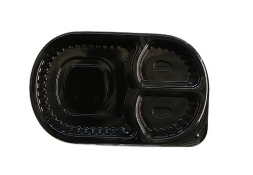 124 03 Oval 3 Compartment Food Containerpng Oval 3 Compartment Food Containerpng